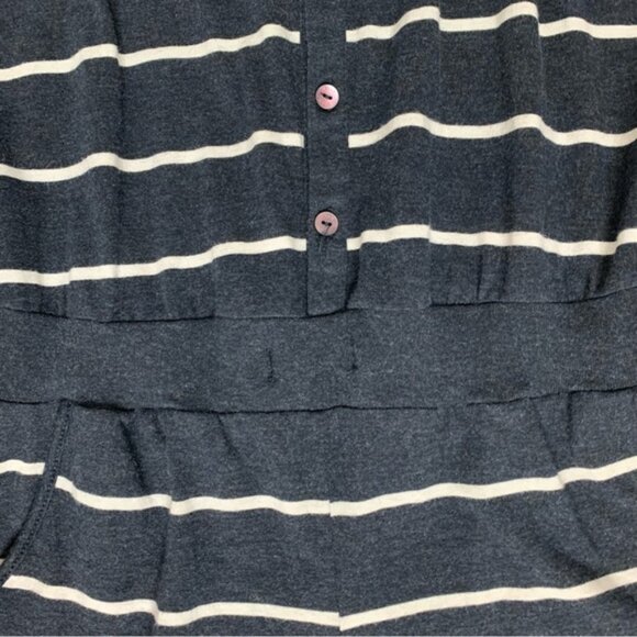 Aritzia TNA Striped Romper Playsuit Navy Blue Sleeveless Racerback Size XS - Picture 6 of 12